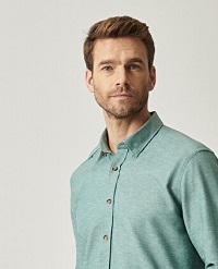 Düğmeli Yaka Tailored Slim Fit Dar Kesim Oxford Yeşil Gömlek