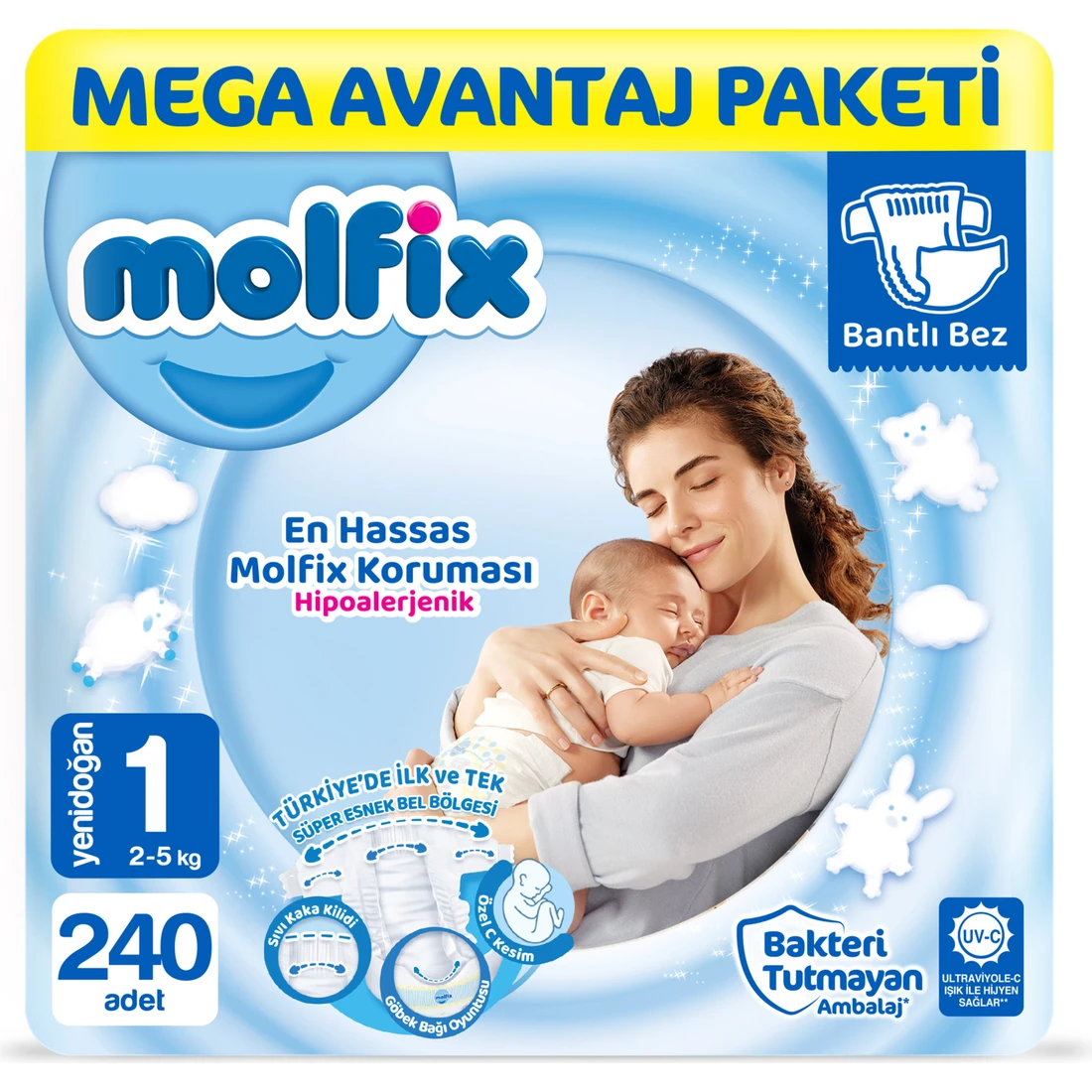 Molfix Bebek Bezi 1 Beden Yenidoğan Mega Avantaj Paketi ( 1 Beden )